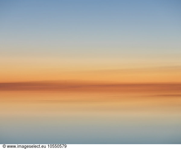 The view to the horizon across the flooded surface of Bonneville Salt Flats.