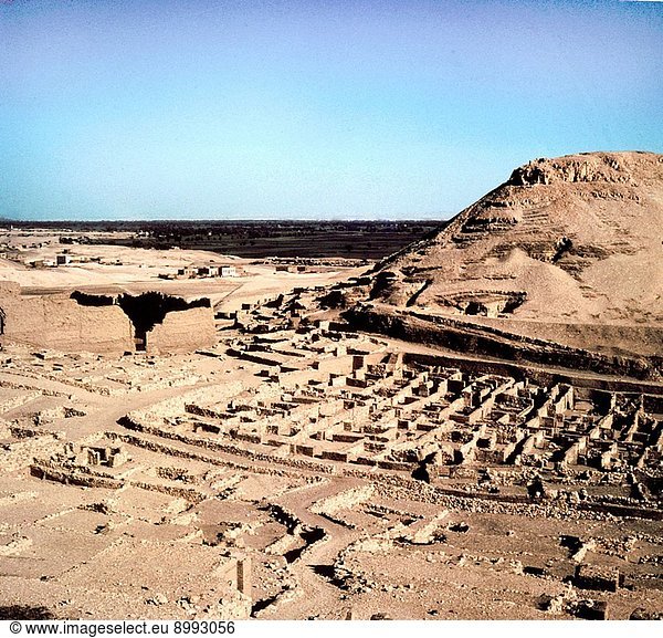 The village of Deir el_Medina is situated in the West Bank of the Nile opposite Luxor and was inhabited by the workmen who built the royal tombs between the reign of Thutmosis I and the late Ramessid period c