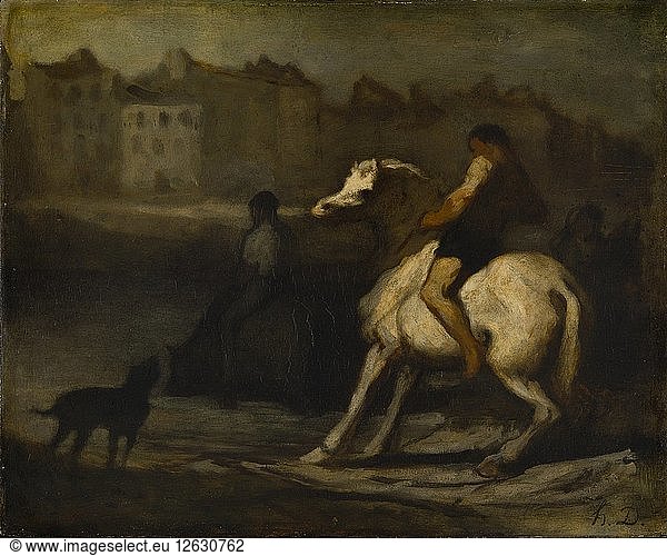 The watering place  1828-1879. Artist: Honore Daumier.