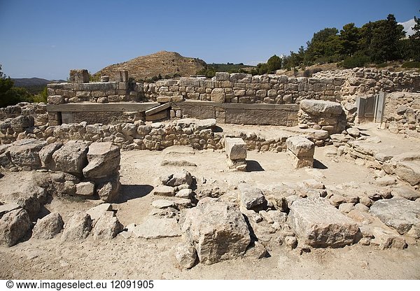 The west wing,  Festos,  archeological area,  Crete island,  Greece,  Europe.