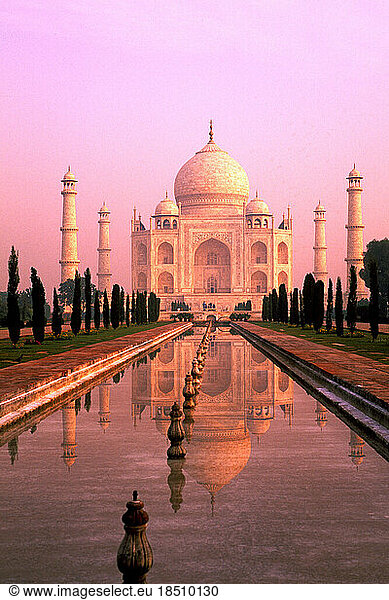 The wonder of the Taj Mahal in Agra India