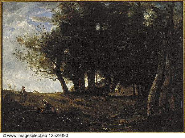 The Wood Gatherers  1875. Artist: Jean-Baptiste-Camille Corot