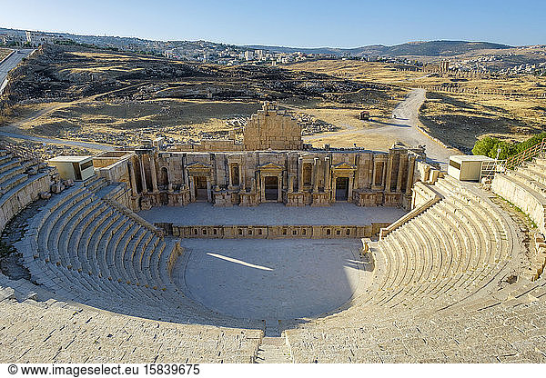 Theater in der antiken römischen Stadt Gerasa  Jerash  Jordanien