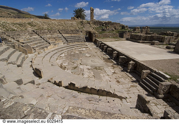 Theater  römische Ruine der Bulla Regia  Tunesien  Nordafrika  Afrika