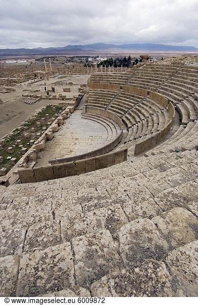 Theater  römische Website von Timgad  UNESCO World Heritage Site  Algerien  Nordafrika  Afrika