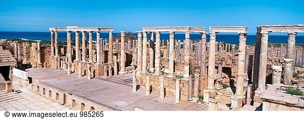 Theater  Ruinen der römischen Stadt. Leptis Magna. Libyen