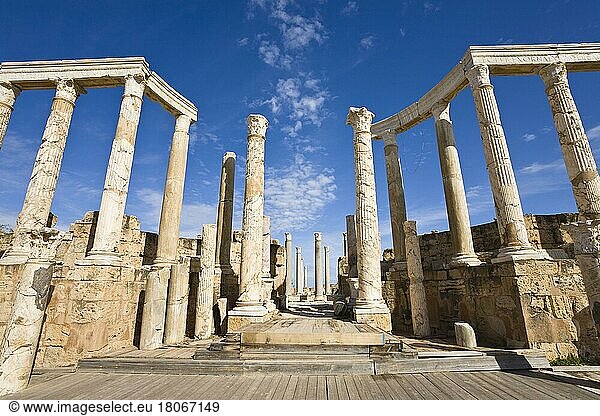 Theater  Ruinenstadt Leptis Magna  Libyen  Afrika