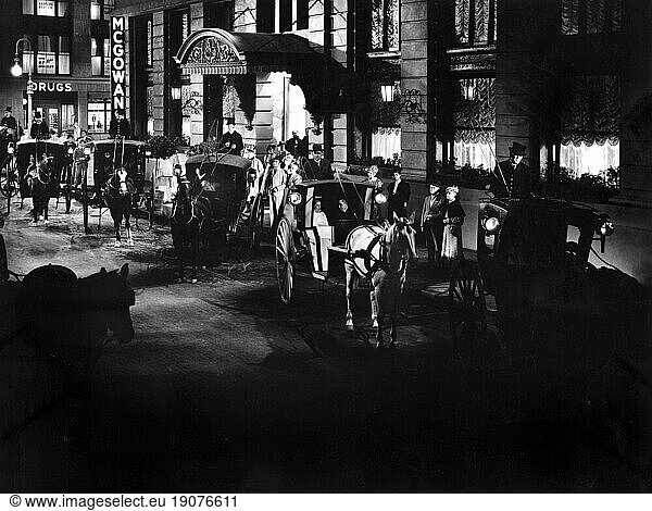 Theater Street Scene on-set of the Film  'Sweet Adeline'  Warner Bros.  1934