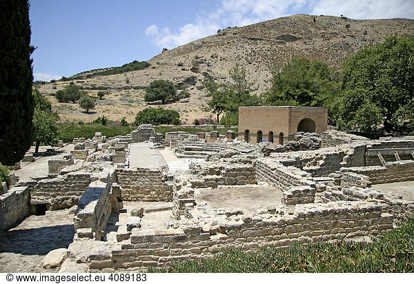 Theater  Teile einer römischen Siedlung   Ausgrabungsstätte Gortys  Südkreta  Kreta  Griechenland