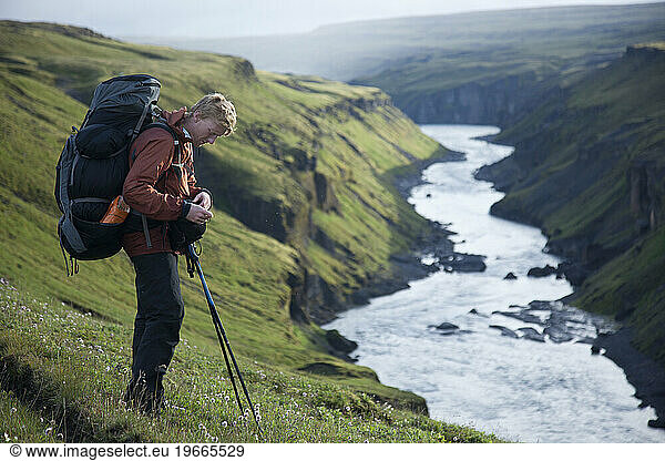 Thjorsa (Thjorsa) River in Central Iceland