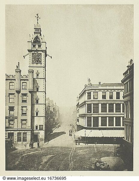 Thomas Annan  1829–1887. High Street from the Cross   1868. Photogravure  plate 1 from the book “The Old Closes & Streets of Glasgow (1900)  23.2 × 18 cm.
Inv. No. 1974.212.1 
Chicago  Art Institute.