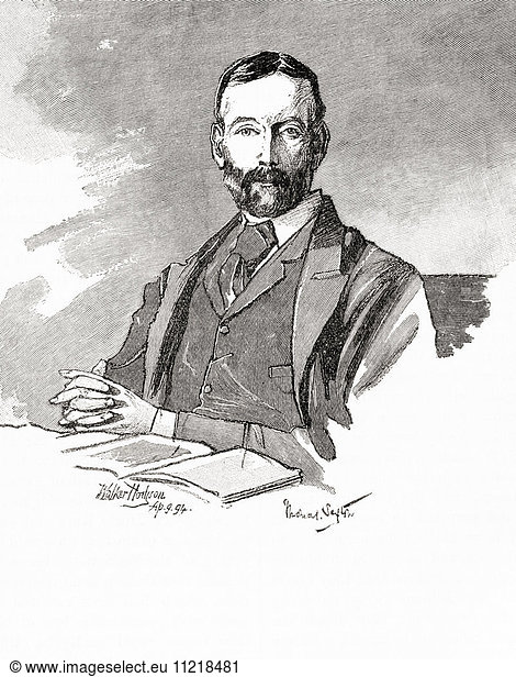 Thomas Sexton  1848–1932. Irish journalist  financial expert  nationalist politician  Member of Parliament in the House of Commons of the United Kingdom of Great Britain and Ireland and Lord Mayor of Dublin. From The Century Edition of Cassell's History of England  published c. 1900
