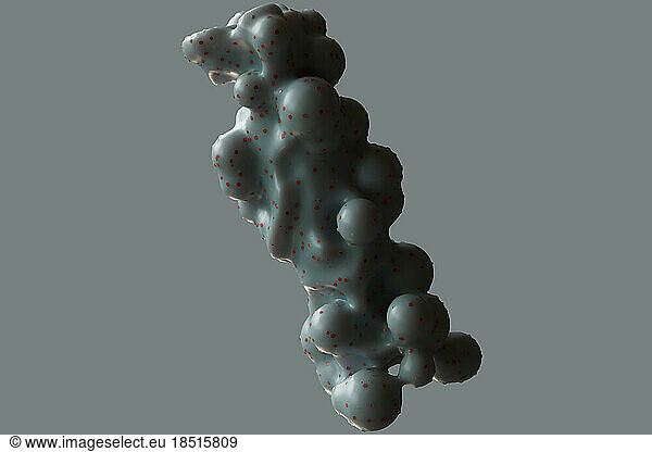 Three dimensional render of abstract spotted object