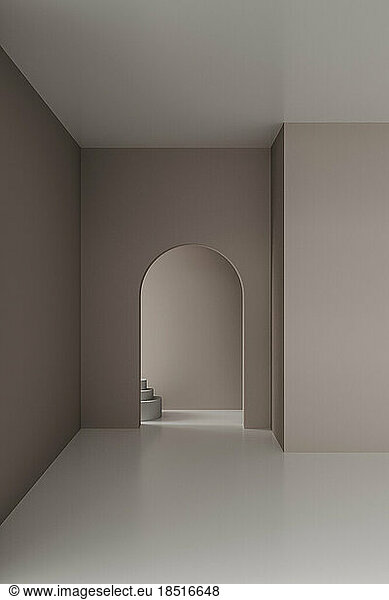 Three dimensional render of empty unfurnished room