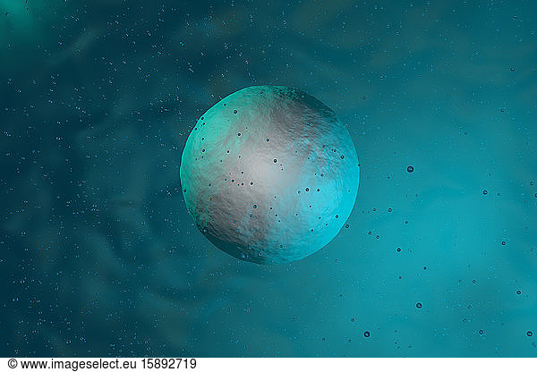 Three dimensional render of single stem cell