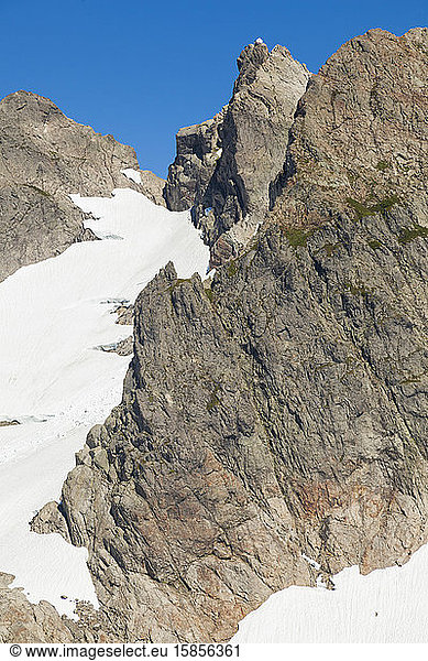 Three Fingers Lookout perched on the south peak of Three Fingers  Boulder River Wilderness  Washington.