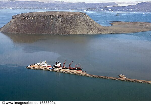 Thule Air Base Greenland. Mt Dundas Behind. The Greenlanders Who Were 