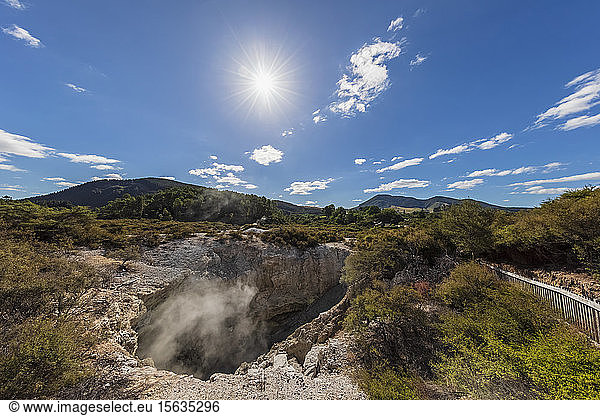 Thunder Crater  Wai-O-Tapu Thermal Wonderland  Taupo Volcanic Zone  North Island  New Zealand