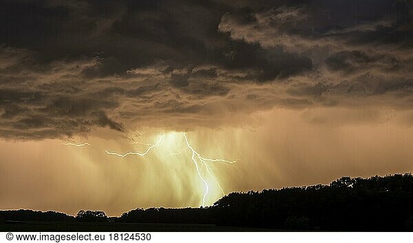 Thunderstorm  Lower Saxony  Germany  Europe