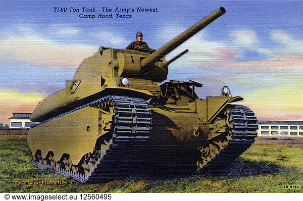 TI-60-Tonnen-Panzer  The Armys neueste  Camp Hood  Texas  USA  1943. Künstler: Unbekannt