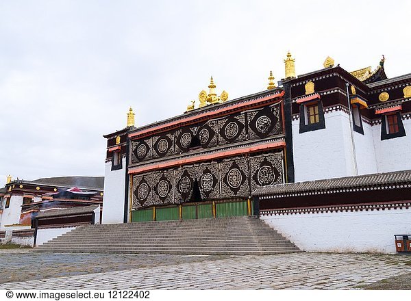 Tibetan temple in Hezuo monastery,  Gansu province,  Hezuo,  China.
