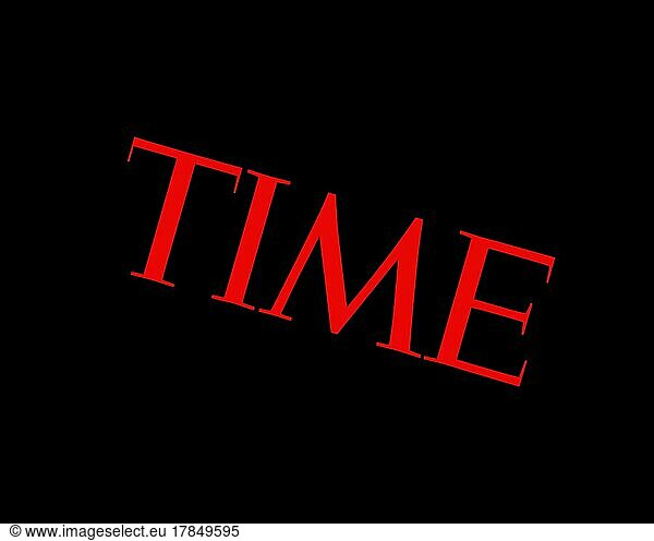 Time magazine  gedrehtes Logo  Schwarzer Hintergrund B