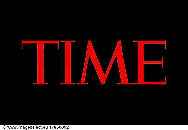 Time magazine  Logo  Schwarzer Hintergrund