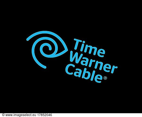 Time Warner Cable  gedrehtes Logo  Schwarzer Hintergrund B