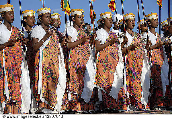Timkat (äthiopisches Neujahrsfest) in Addis Abeba