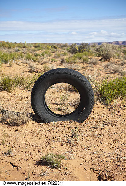 Tire In The Desert