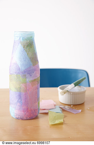 Tissue Paper Covered Bottle