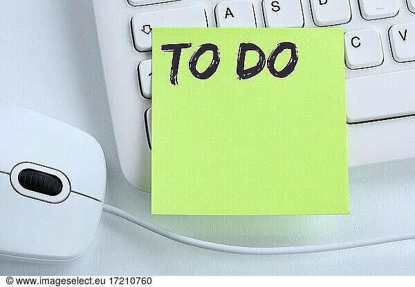 To Do To-Do List Slip of Paper Checklist List Business Concept Mouse Computer Keyboard