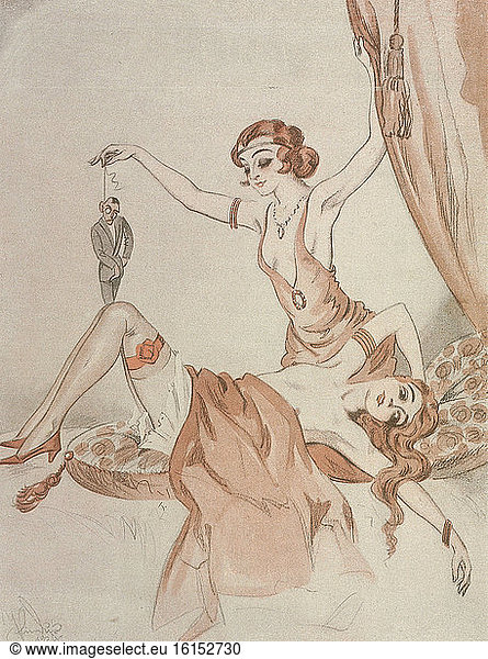 To Pass the Time / Draw by Pindur / 1924