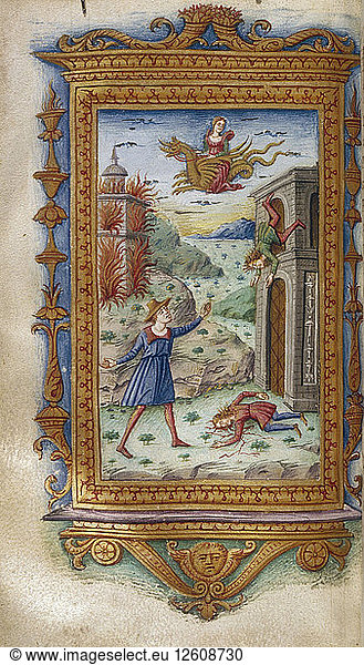 Tod der Söhne der Medea (Illustration zu den Heroiden von Ovid)  1485-1499. Künstler: Majorana  Cristoforo (tätig ca. 1480-1494)