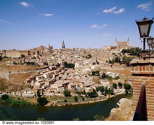 Toledo und Tejo Fluss. Castilla-La Mancha  Spanien