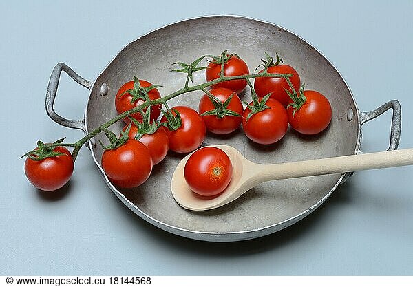 Tomatoes in skin  cherry tomatoes  cherry tomatoes  panicle tomatoes  tomatoes on branch  Solanum lycopersicum