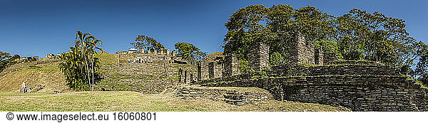 Tonina  die präkolumbianische archäologische Stätte und Ruinenstadt der Maya-Zivilisation; Chiapas  Mexiko