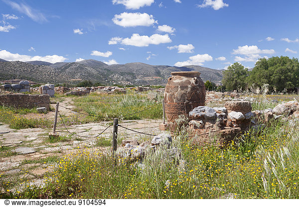 Tonkrug  Minoischer Palast  Ausgrabungsstätte  Malia  Iraklio  Kreta  Griechenland