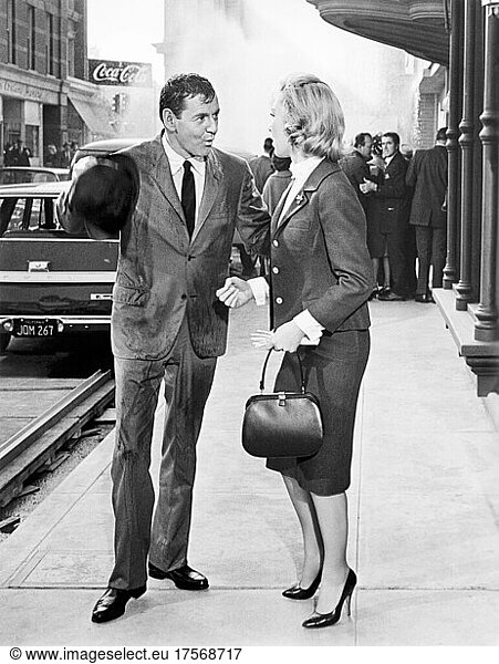 Tony Randall  Barbara Eden  on-set of the Film  'The Brass Bottle'  Universal Pictures  1964