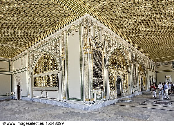 Topkapi Palast Diwan  Versammlungssaal des Staatsrates  Istanbul  Tuerkei