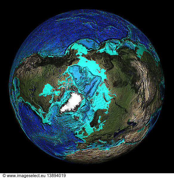 Topographical Map of Coordinates North Pole Topographical Map of ...