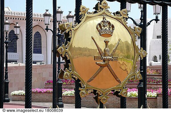 Tor von Sultanspalast  Maskat  Oman  Asia  Muscat  Asien