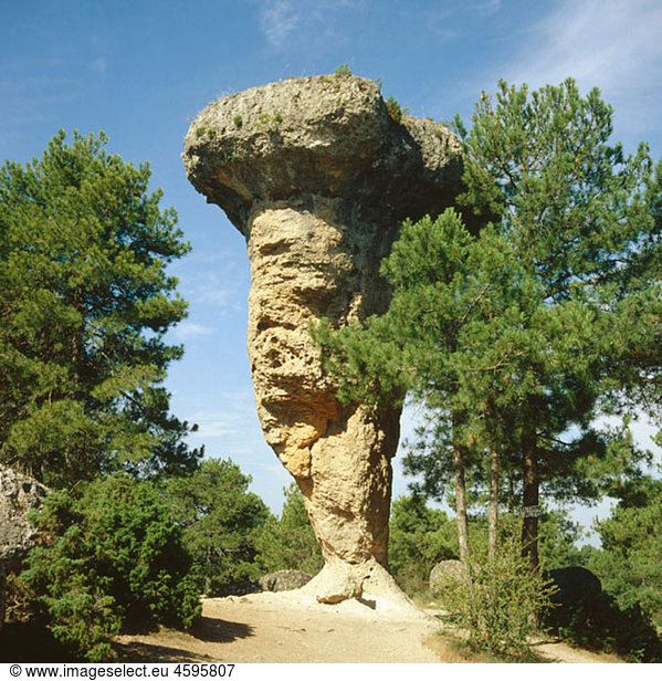 Tormo Alto rock formation  Ciudad Encantada. Cuenca province  Castilla-La Mancha  Spain