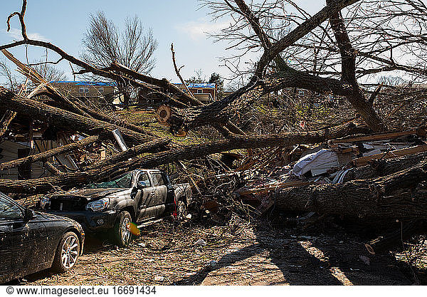 Tornado Destruction in Nashville Tennessee 2020