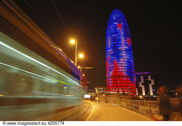 Torre Agbar by Jean Nouvel  Barcelona  Catalonia  Spain  Europe