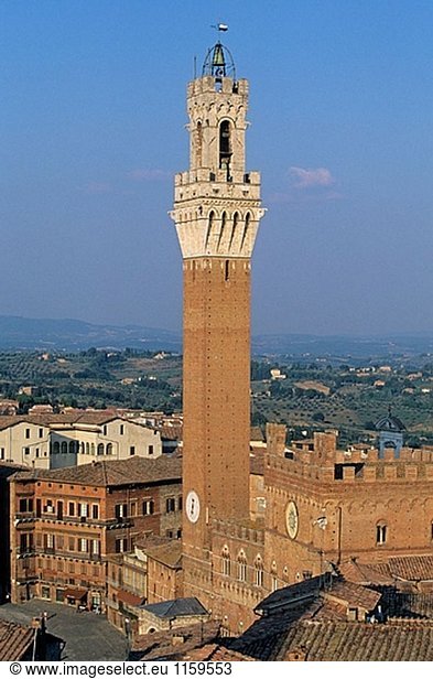 Torre del Mangia  Altstadt. Siena. Toskana  Italien