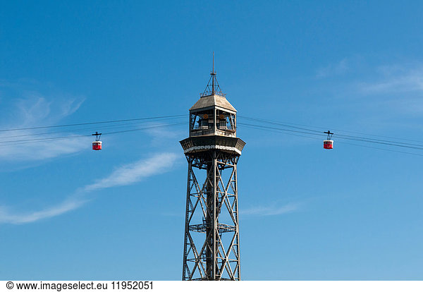 Torre Jaume I  Seilbahnturm  Barcelona  Spanien