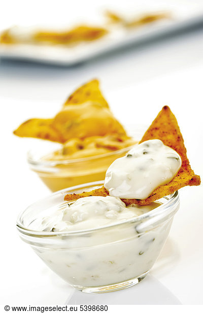 Tortilla chips and dips
