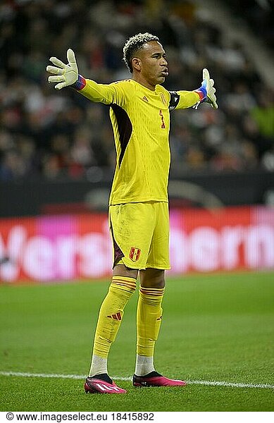 Torwart Pedro Gallese PER Geste  Gestik  Länderspiel  MEWA Arena  Mainz  Rheinland-Pfalz  Deutschland  Europa