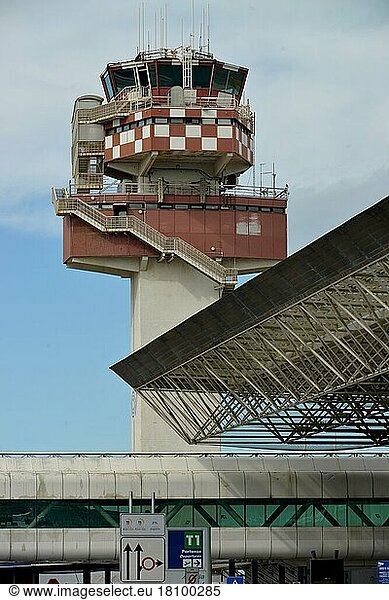 Tower  Airport  Fiumicino  Rome  Italy  Europe
